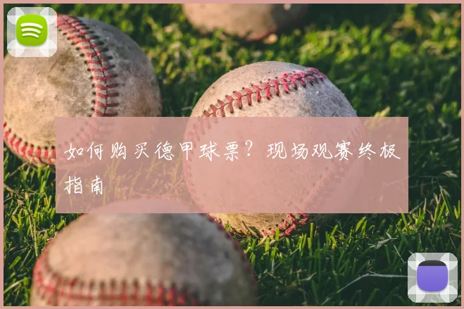 如何购买德甲球票？现场观赛终极指南